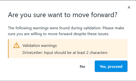 Submitting with Warnings