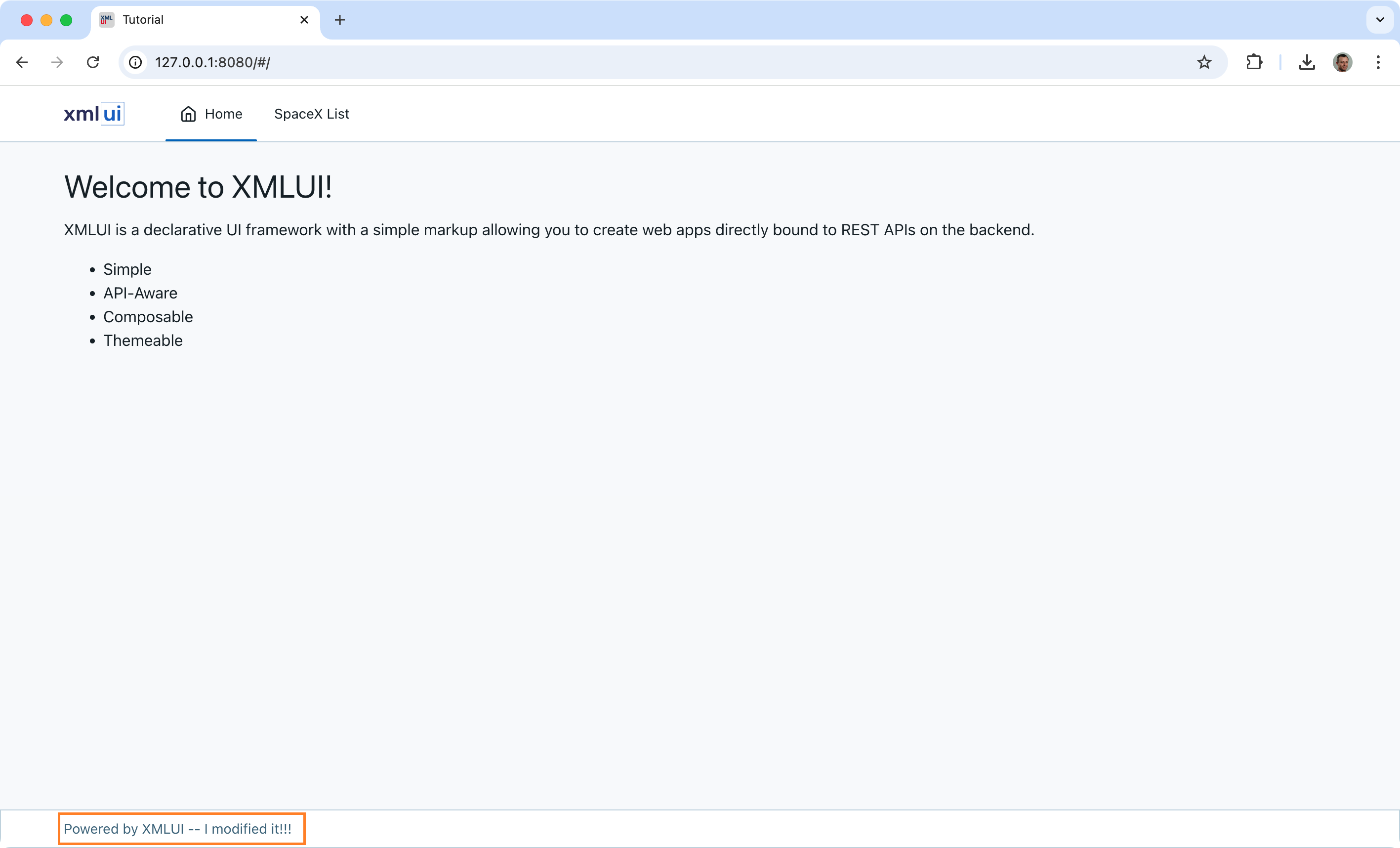 App modified