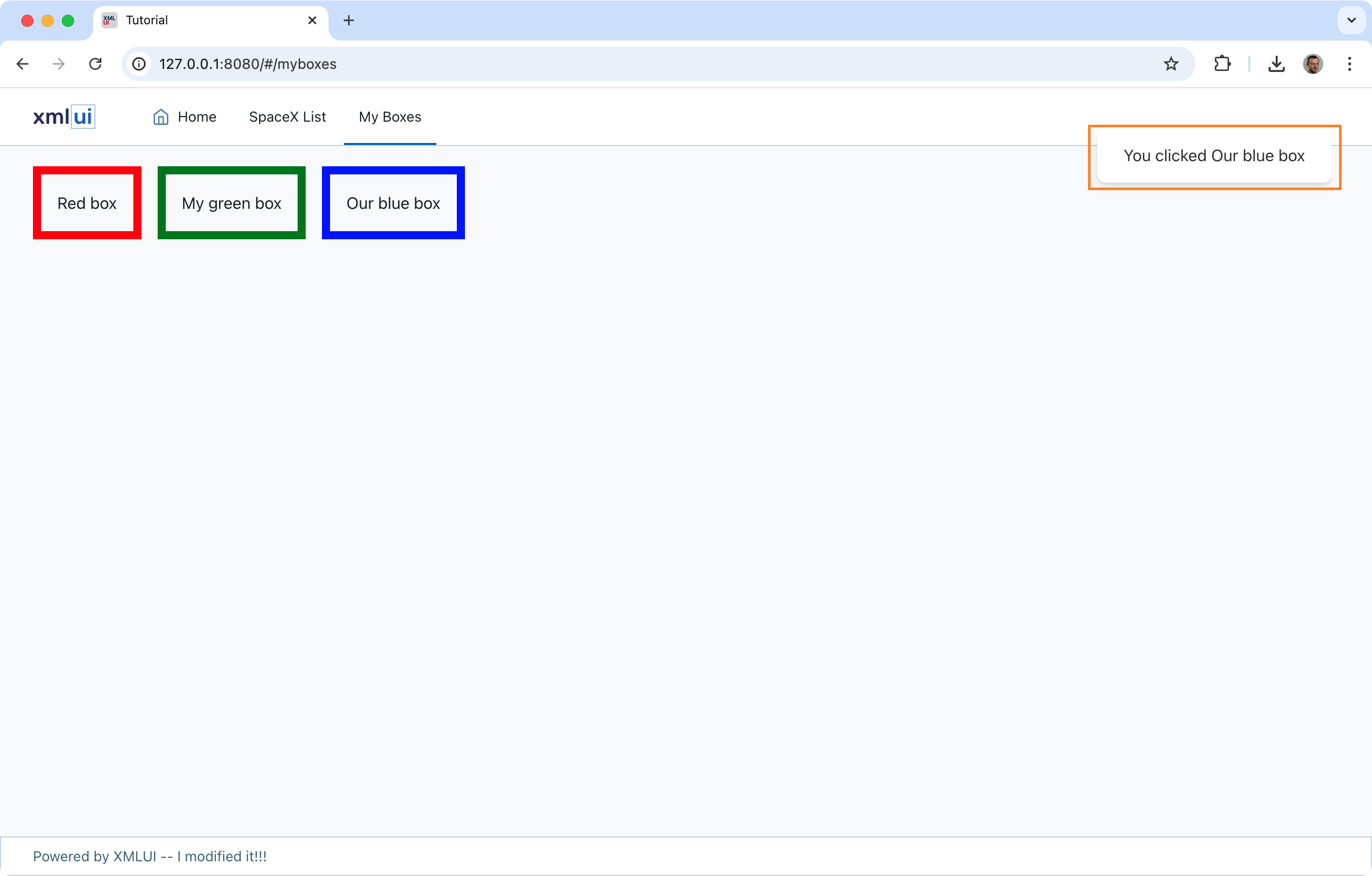 App modified