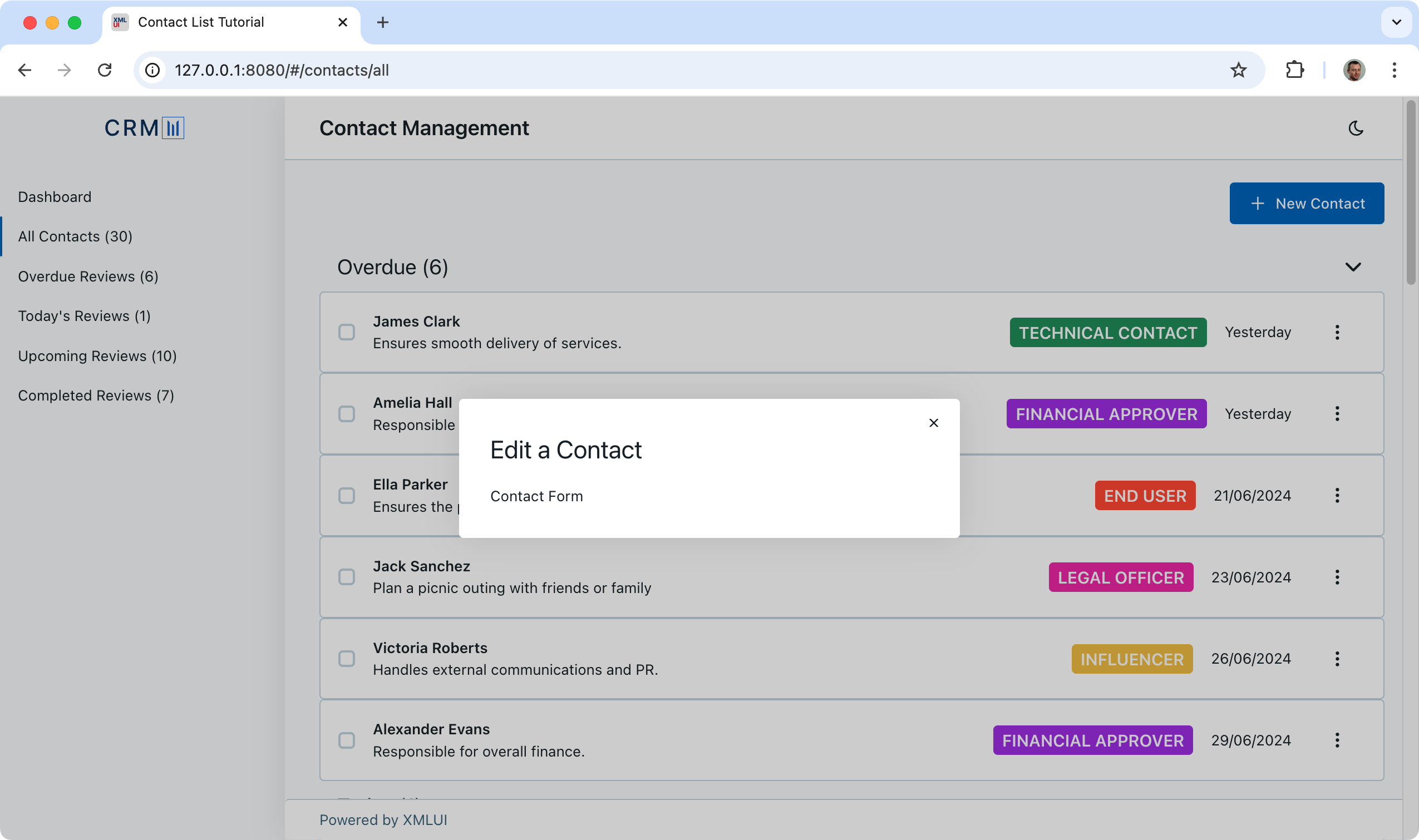 Contact dialog #2